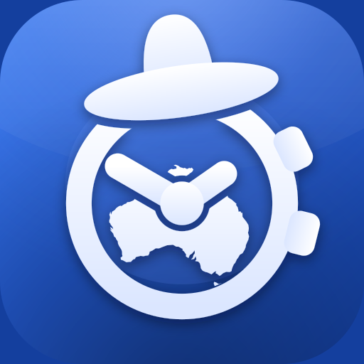 ZoneAmigos app icon: a stopwatch wearing a sombrero